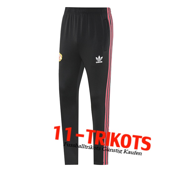 Manchester United Trainingshose Schwarz/Rot 2025/2026 -04