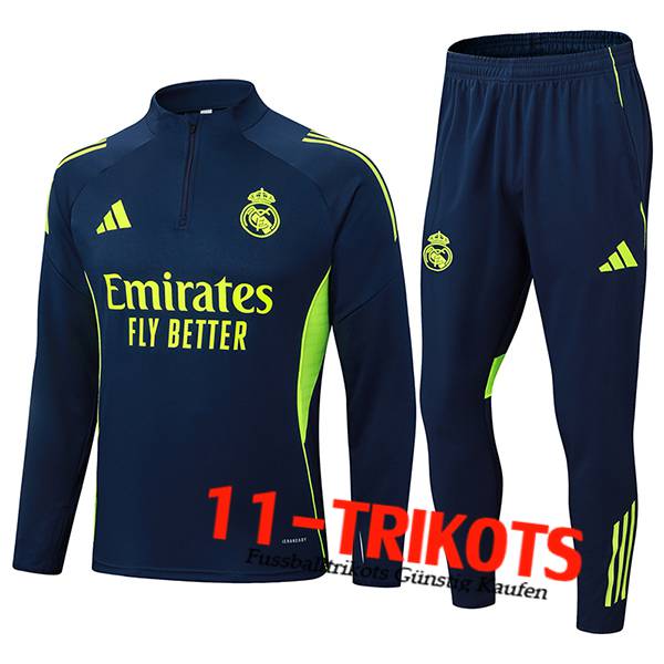 Real Madrid Trainingsanzug Blau/Grün 2025/2026 -02