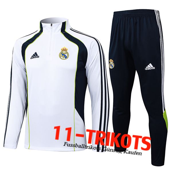 Real Madrid Trainingsanzug Weiß/Schwarz/Grün 2025/2026