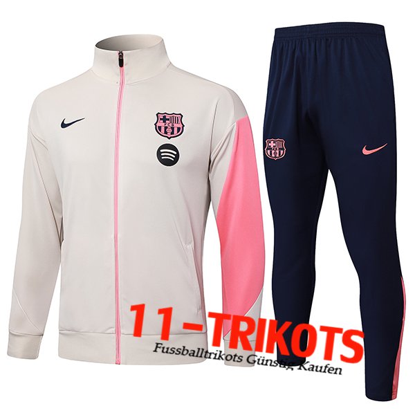 FC Barcelona Trainingsanzug Veste Beige/Rosa 2025/2026