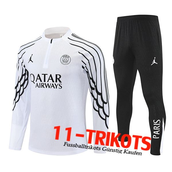 PSG Trainingsanzug Weiß/Schwarz 2025/2026
