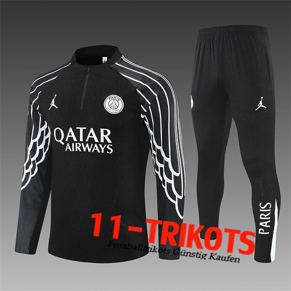 PSG Trainingsanzug Kinder Schwarz/Weiß 2025/2026