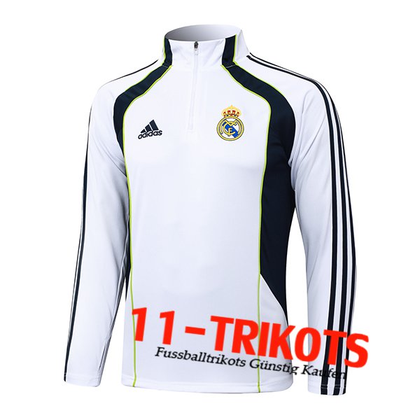 Real Madrid Training Sweatshirt Weiß/Schwarz/Grün 2025/2026
