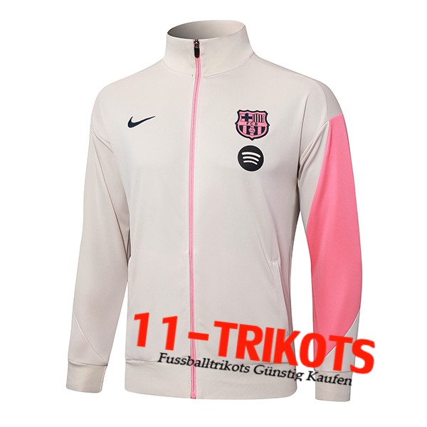FC Barcelona Trainingsjacke Beige/Rosa 2025/2026