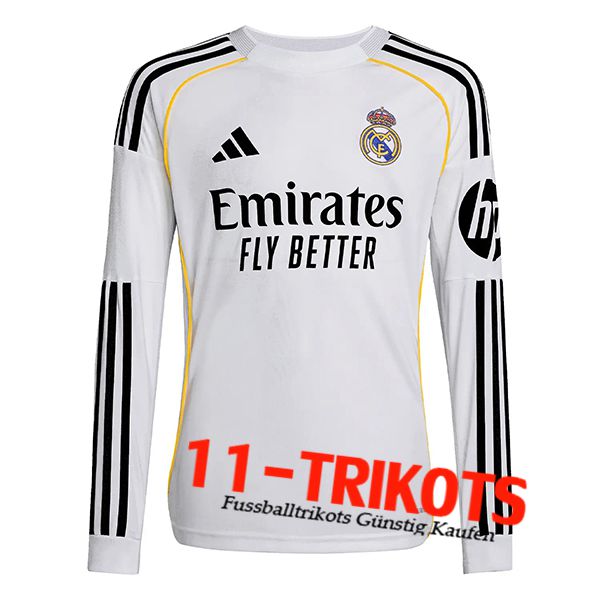 Neues Real Madrid Langarms Heimtrikot 2025/2026