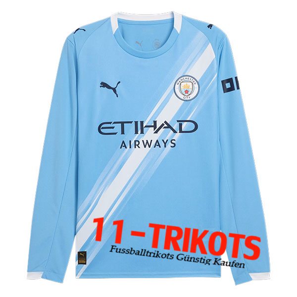 Neues Manchester City Langarms Heimtrikot 2025/2026