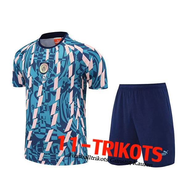 Manchester City Trainingstrikot Blau/Beige 2025/2026