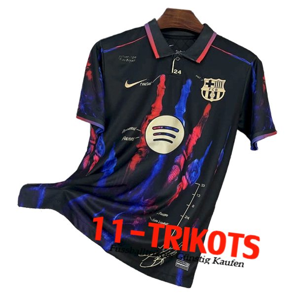 FC Barcelona Poloshirt Schwarz/Blau/Rot 2025/2026