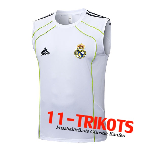 Real Madrid Trainings-Tanktops Weiß/Grün 2025/2026