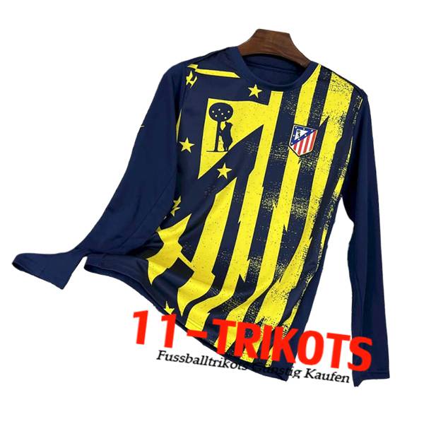 Atletico Madrid Training Langarm Blau/Gelb 2025/2026