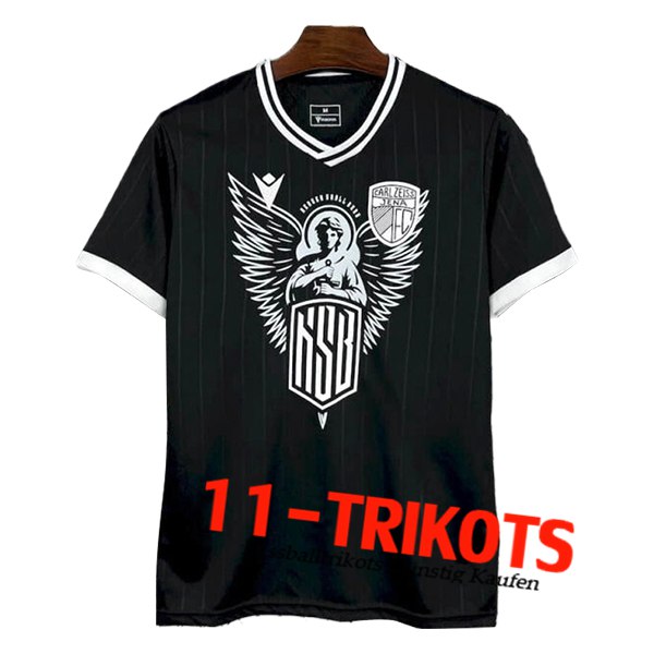 Carl Zeiss Jena Trainingstrikot Schwarz/Weiß 2025/2026