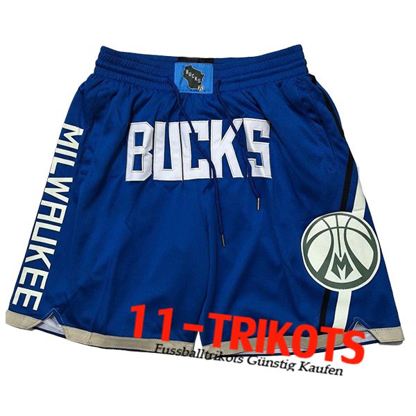 Milwaukee Bucks Shorts NBA 2025/26 Blau/Weiß