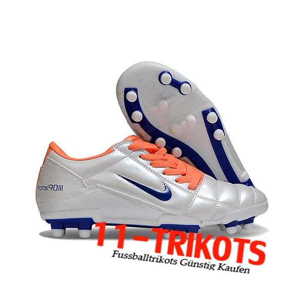 Nike Fussballschuhe T90 FG Grau/Blau/Orange