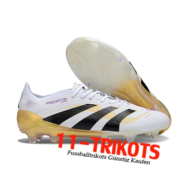 Adidas Fussballschuhe 25 Predator Elite FG Weiß/Schwarz/Gelb