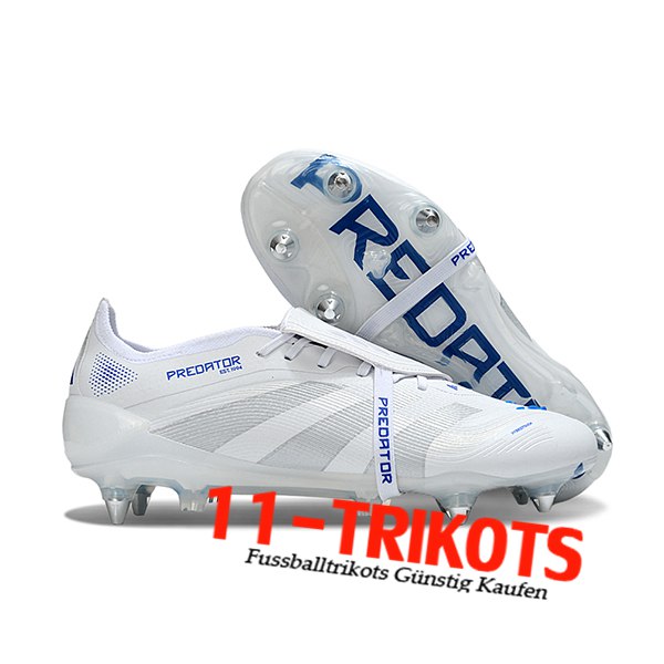 Adidas Fussballschuhe 25 Predator Elite Tongue SG Weiß/Blau/Grau