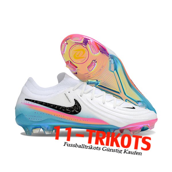 Nike Fussballschuhe Phantom Luna Elite NU FG Weiß/Schwarz/Rosa/Blau