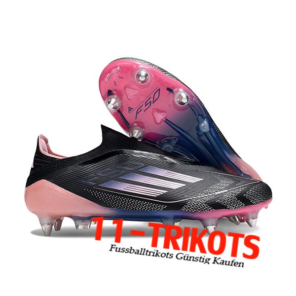 Adidas Fussballschuhe F50 Elite Laceless SG Schwarz/lila/Rosa