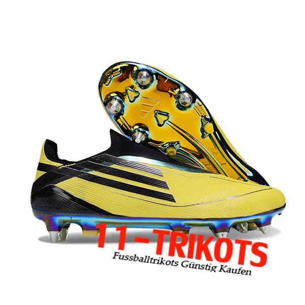 Adidas Fussballschuhe F50 Elite Laceless SG Gelb/Schwarz