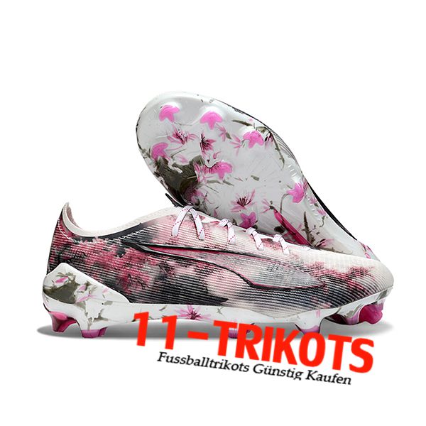 PUMA Fussballschuhe ULTRA 5 ULTIMATE FG Weiß/Schwarz/Rosa