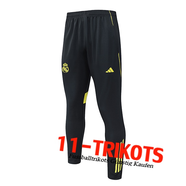 Real Madrid Trainingshose Grau/Gelb 2025/2026