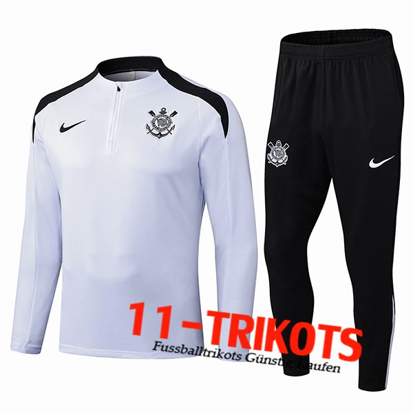 Corinthians Trainingsanzug Weiß/Schwarz 2025/2026