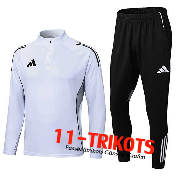 Adidas Trainingsanzug Weiß/Schwarz/Grau 2025/2026