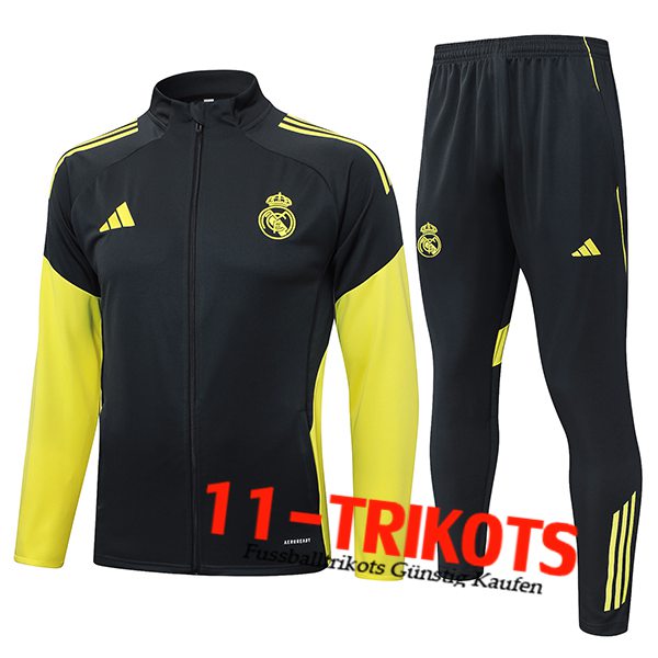 Real Madrid Trainingsjacke Grau/Gelb 2025/2026