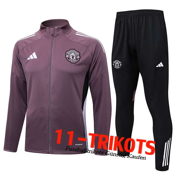 Manchester United Trainingsjacke lila/Weiß/Schwarz 2025/2026