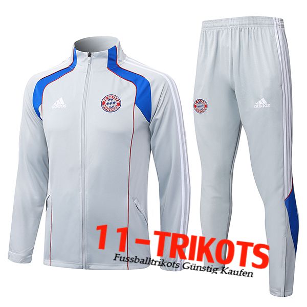 Bayern Munchen Trainingsjacke Grau/Weiß/Blau/Rot 2025/2026