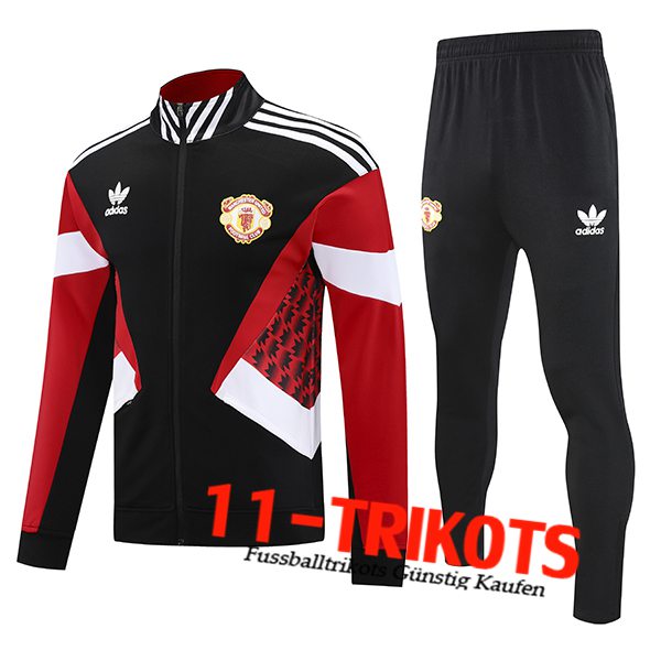 Manchester United Trainingsjacke Schwarz/Rot/Weiß 2025/2026