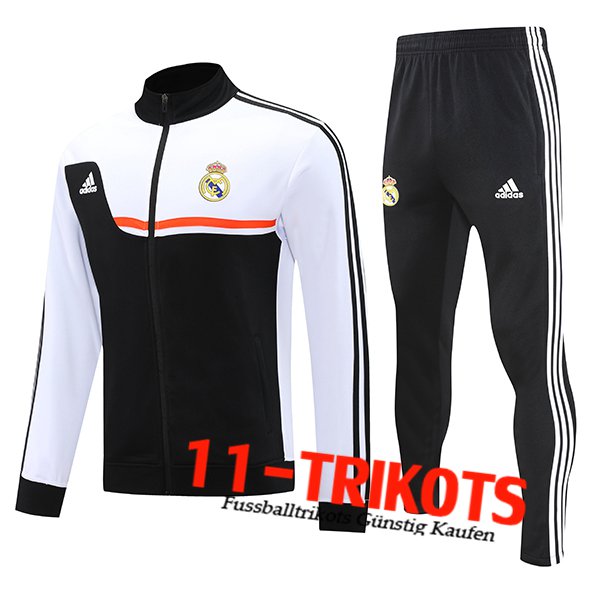 Real Madrid Trainingsjacke Schwarz/Weiß/Orange 2025/2026
