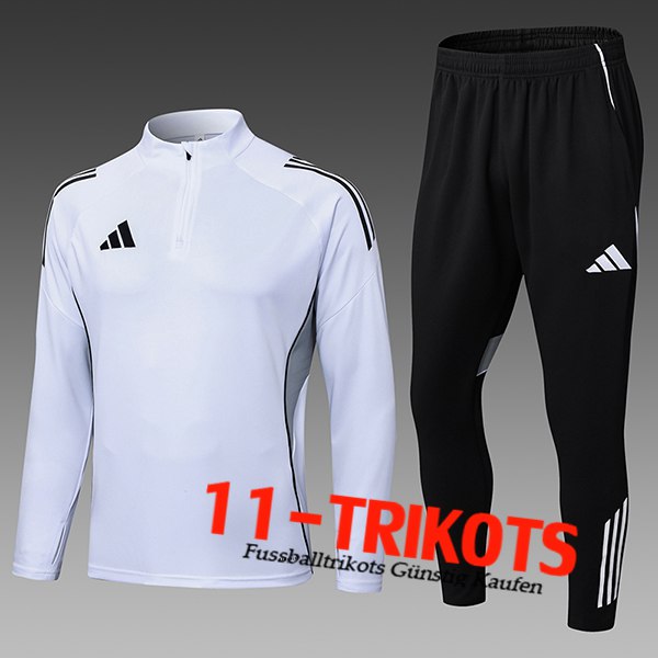 Adidas Trainingsanzug Kinder Weiß/Schwarz/Grau 2025/2026