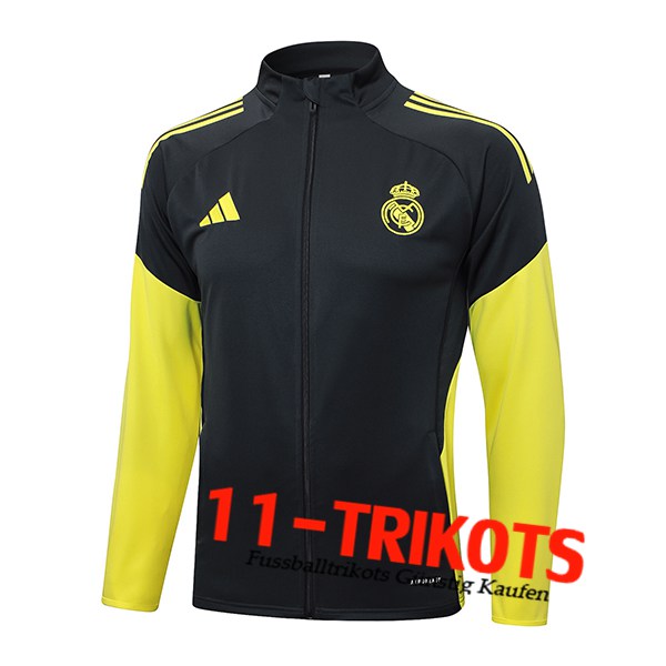 Real Madrid Trainingsjacke Grau/Gelb 2025/2026