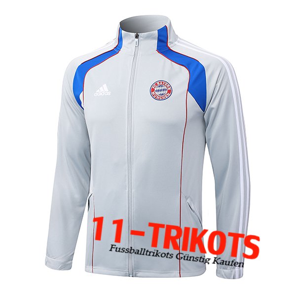Bayern Munchen Trainingsjacke Grau/Weiß/Blau/Rot 2025/2026