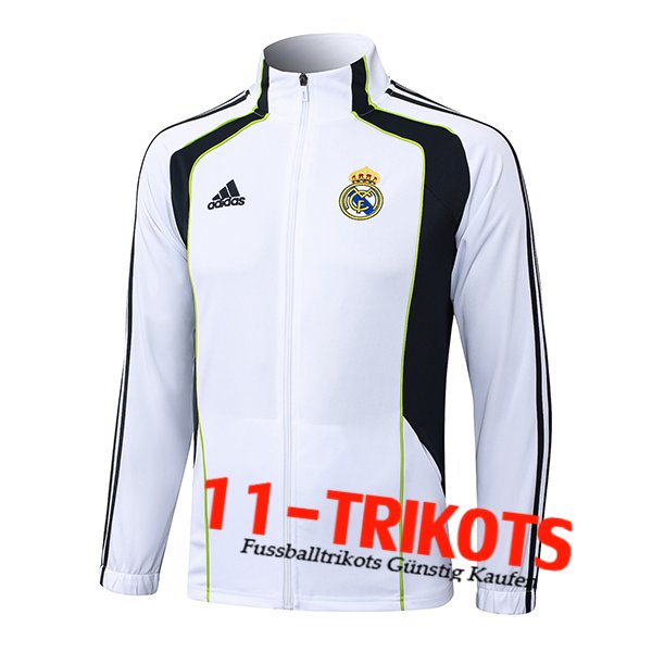 Real Madrid Trainingsjacke Weiß/Schwarz/Grün 2025/2026