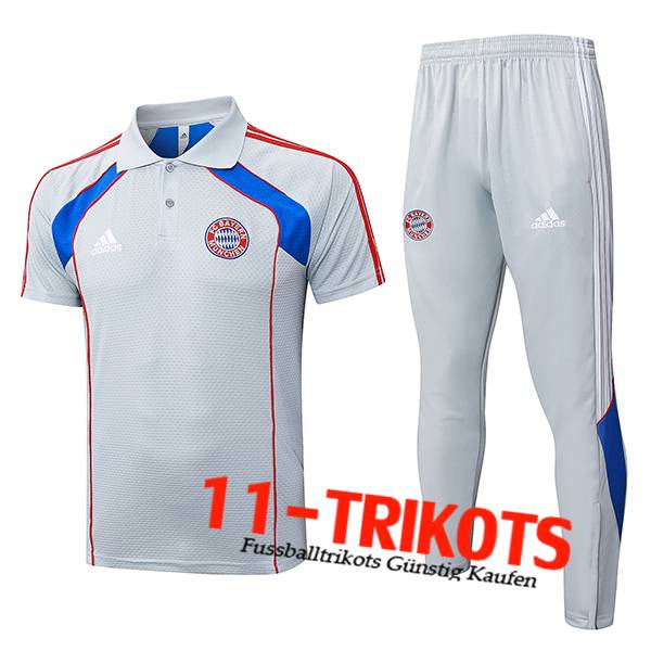Bayern Munchen Poloshirt Grau/Blau/Rot 2025/2026
