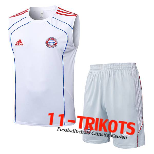 Bayern Munchen Trainings-Tanktop Weiß/Rot/Blau 2025/2026