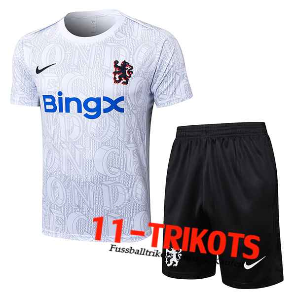 FC Chelsea Trainingstrikot Weiß/Grau 2025/2026 -02