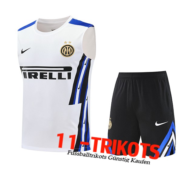 Inter Milan Trainings-Tanktop Weiß/Schwarz/Blau 2025/2026