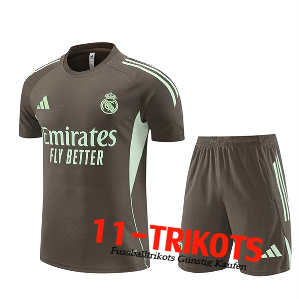 Real Madrid Trainingstrikot Braun/Grün 2025/2026