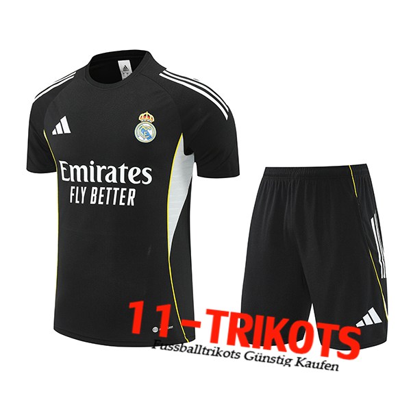 Real Madrid Trainingstrikot Schwarz/Grau 2025/2026 -02