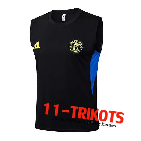 Manchester United Trainings-Tanktop Schwarz/Blau 2025/2026 -03