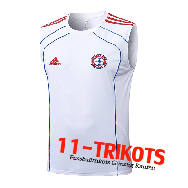 Bayern Munchen Trainings-Tanktop Weiß/Rot/Blau 2025/2026
