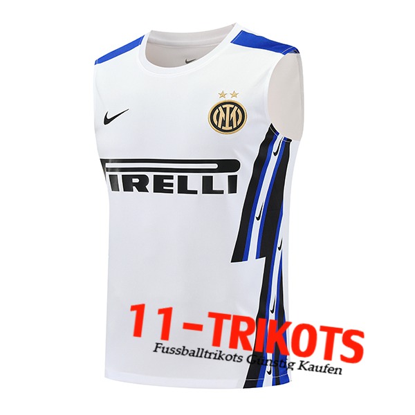 Inter Milan Trainings-Tanktop Weiß/Schwarz/Blau 2025/2026