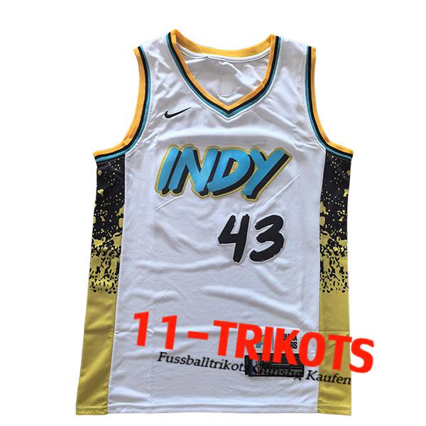 Indiana Pacers Trikot (SIAKAM #32) 2025/26 Weiß/Gelb/Schwarz/Blau