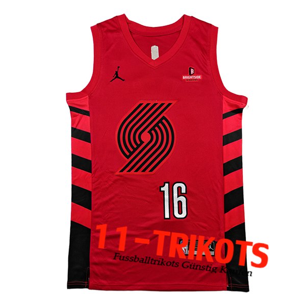 Portland Trail Blazers Trikot (YANG #16) 2025/26 Rot/Schwarz