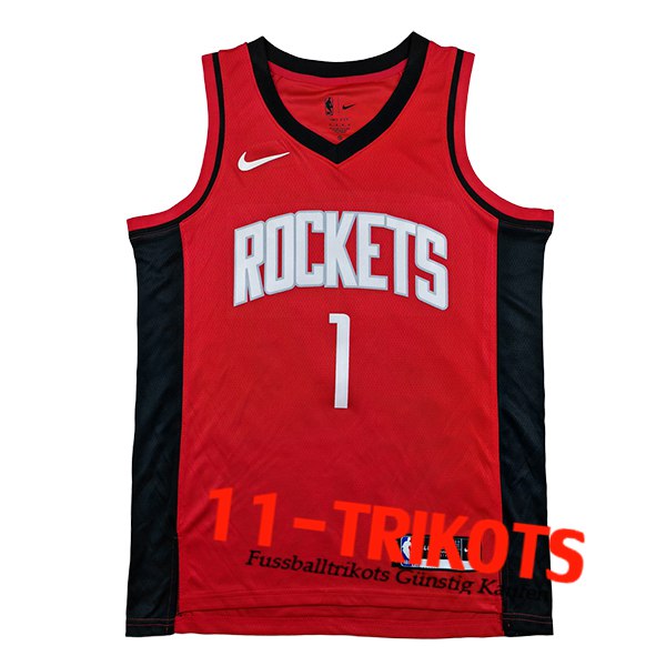Houston Rockets Trikot (THOMPSON #1) 2025/26 Schwarz/Rot