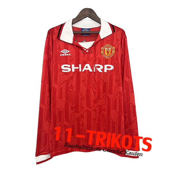 Manchester United Retro Heimtrikot Langarms 1992/1994