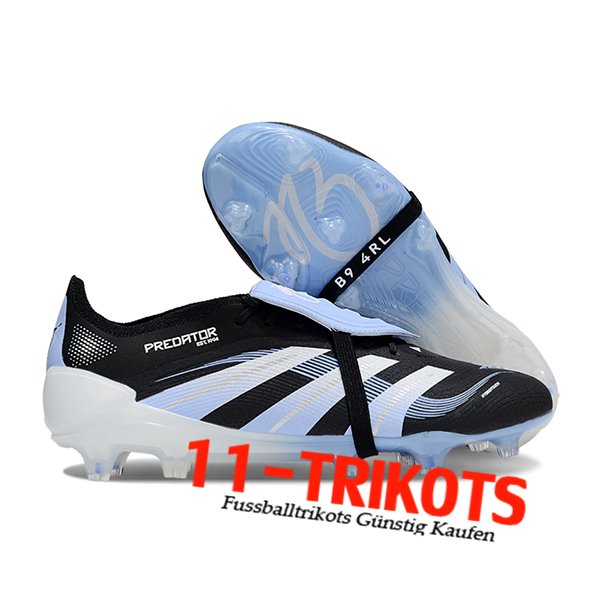 Adidas Fussballschuhe 25 Predator Elite Tongue FG Schwarz/Blau -02