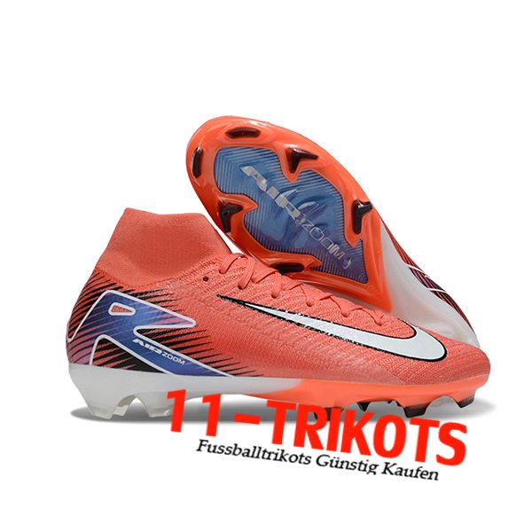 Nike Fussballschuhe Air Zoom Mercurial Superfly IIX Elite FG Orange/Weiß/Blau